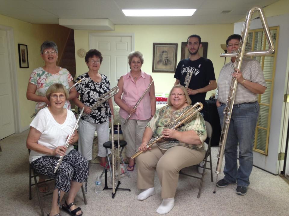 Emily with small group of flutists (1)