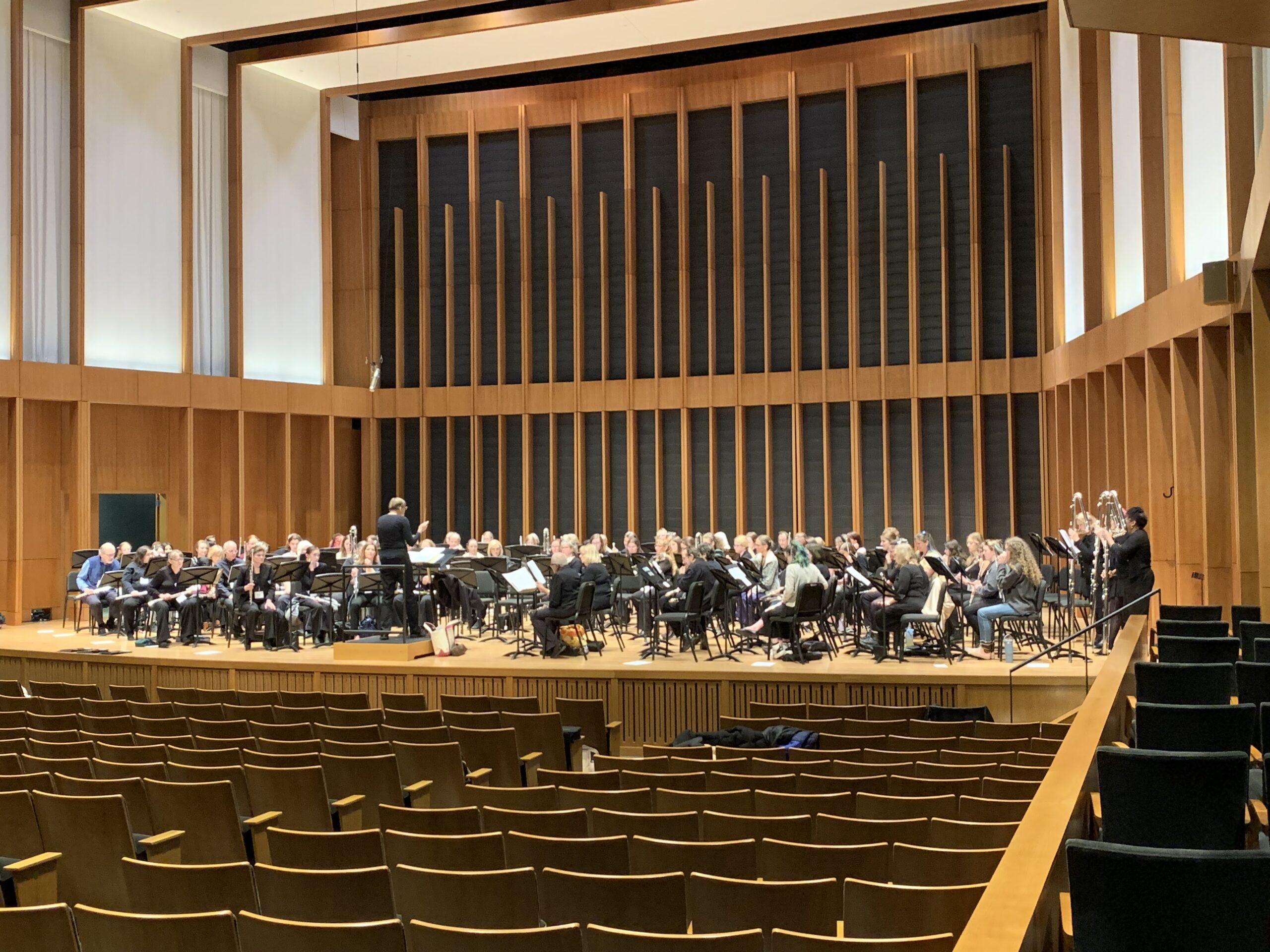 Ensembles_ Julie Conductingthe GLFF orchestra in the Jack H Miller Concert Hall